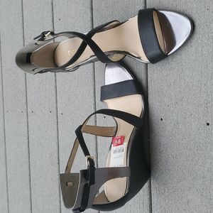 Enzo Angiolini McKinney Open Toe Strappy Wedge Sandals
